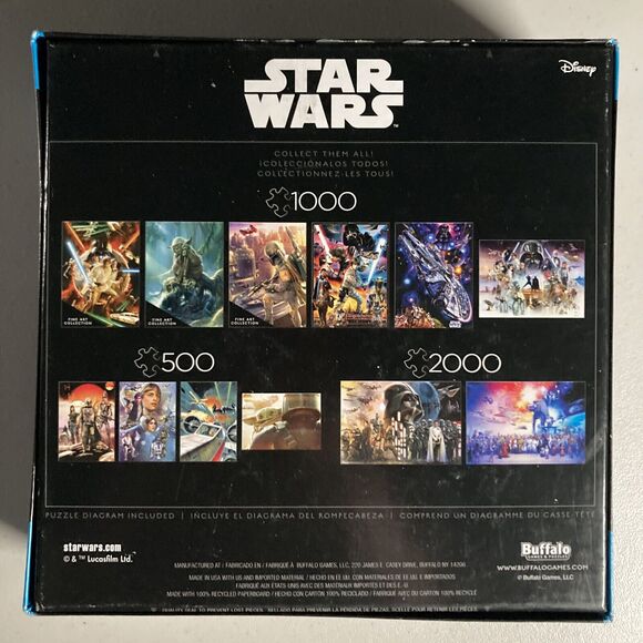 Disney Star Wars Millennium Falcon 1000 Piece Jigsaw Puzzle Buffalo 10600 NIB - Picture 2 of 2